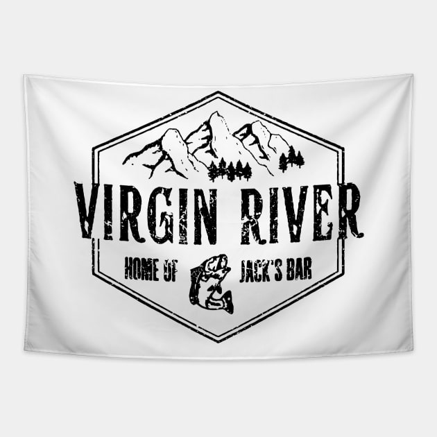 Vintage Virgin River Jack's Bar Tapestry by ArchmalDesign