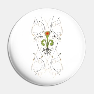 art nouveau venus fly trap fleur de lis Pin