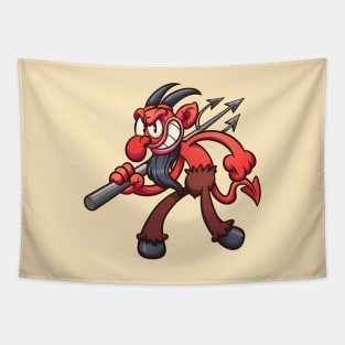 Vintage cartoon devil Tapestry