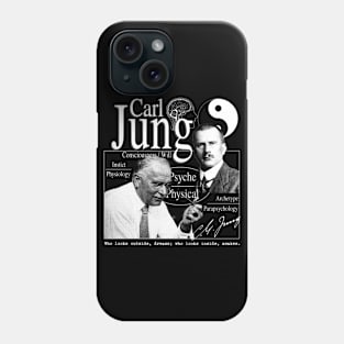 Carl Jung Inspired Abstract Psychedelic Psychology Quote Tee Phone Case