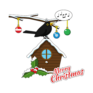 Bird House Merry Christmas T-Shirt