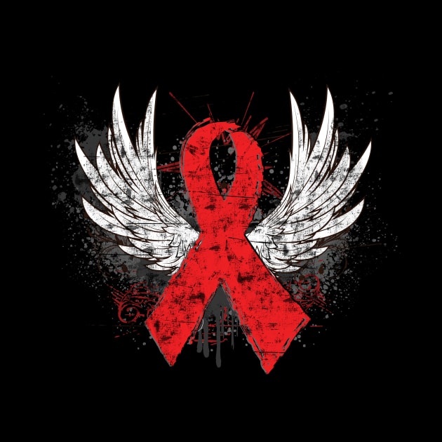 Winged Red Ribbon - World AIDS Day by wheedesign