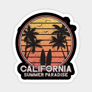 California Summer Paradise Vacation Summer Holiday Art Magnet