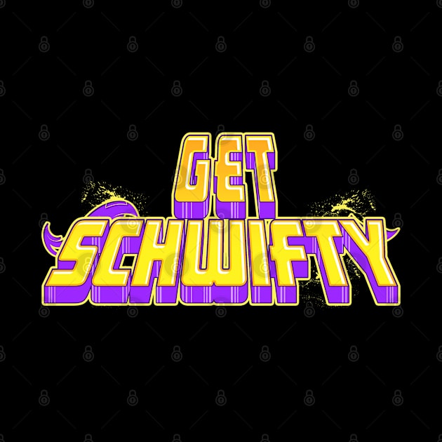 Get Schwifty Unicorn Tail Graffiti Art Purple and Yellow by ThreadChef