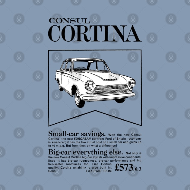 FORD CONSUL CORTINA - dealer advert by Throwback Motors