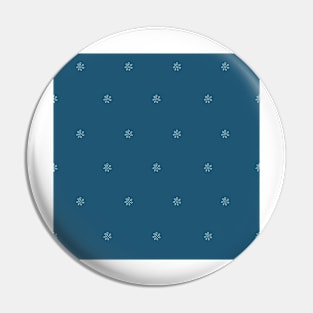 Simple flowers repeat pattern in teal background Pin