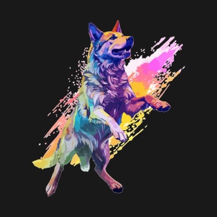 Arty Dancer Dog German Shepherd T-Shirt