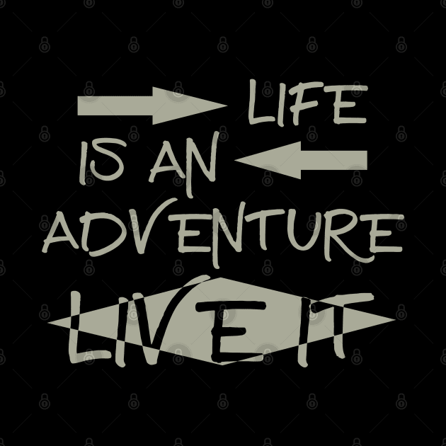 Life is an Adventure, Live it! Silver by PeppermintClover