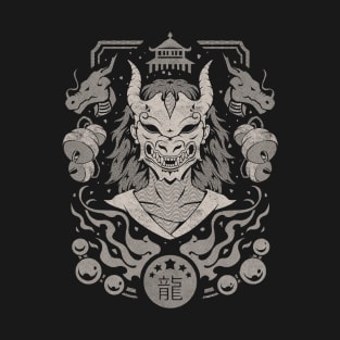 Dragon Mask - Cool Aesthetic Dragon Boy Japanese Gift T-Shirt