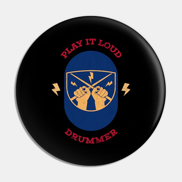 Drums Drummer Vintage Pin by Rayrock76