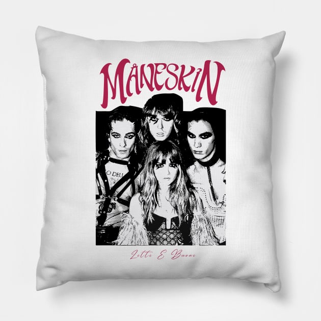 Maneskin Zitti E Buoni Pillow by redfancy