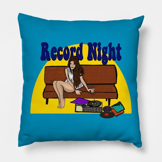 Record Night Pillow by TL Bugg