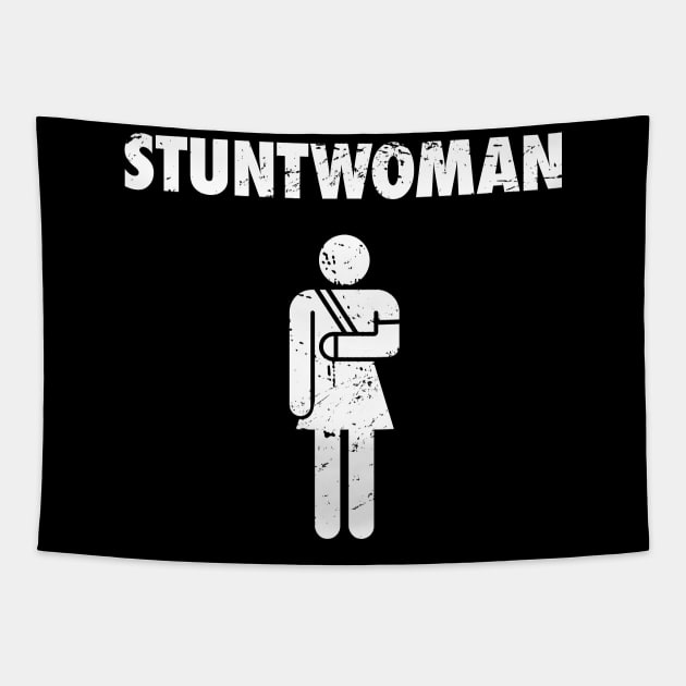 Stuntwoman Fractured Broken Arm Get Well Gift Tapestry by MeatMan