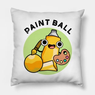 Paintball Cute Paint Pun Pillow