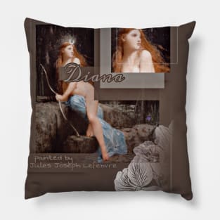 Diana aesthetics female beauty art artsy love romantic painting woman vintage retro Pillow