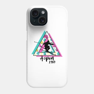 Aspen ski mountains 1986 vintage retro 80's Phone Case