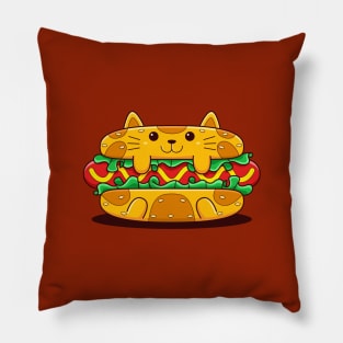 Cat Hot Dog Pillow