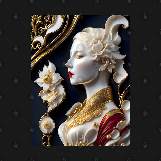 Scrimshaw Ivory Princess by adorcharm