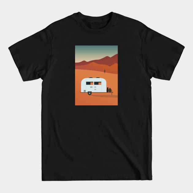 Discover Camper in the Desert at Sunset - Camper - T-Shirt