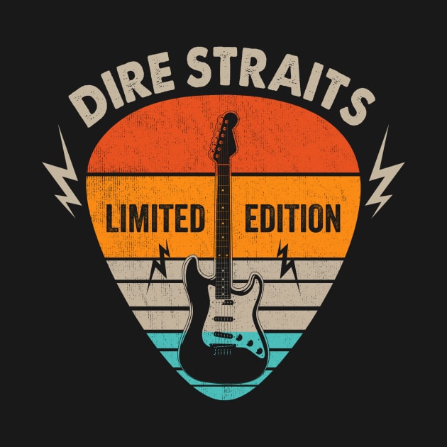 Vintage Dire Straits Name Guitar Pick Limited Edition Birthday by Monster Mask