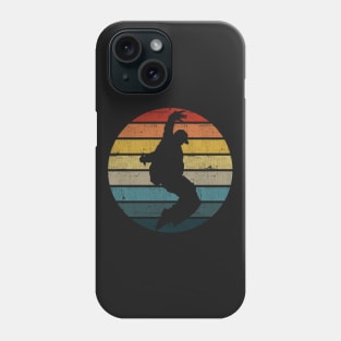 Break dance Silhouette On A Distressed Retro Sunset design Phone Case