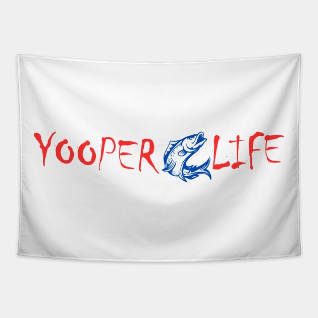 Yooper Life Fish Design Tapestry by The Yooper Life