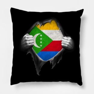 Comoros Flag Comorian Roots DNA Pride Gift Pillow