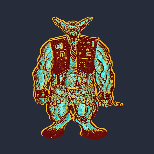 Wrestling Champ Biker Monster by jkroeg