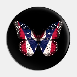 Ohio Flag Butterfly - Gift for Ohioan From Ohio OH Pin