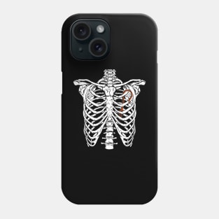 Halloween Shirts For Boys Kids Girl Skeleton Rib hook Fishing on Costume Phone Case