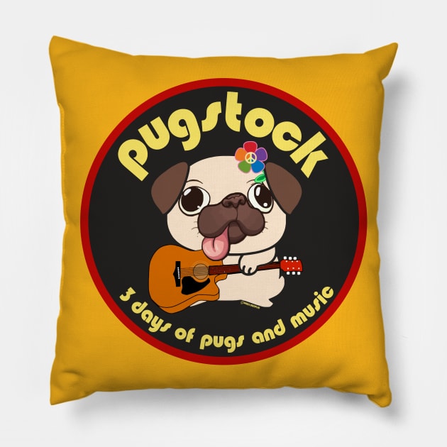 Pugstock Pillow by darklordpug
