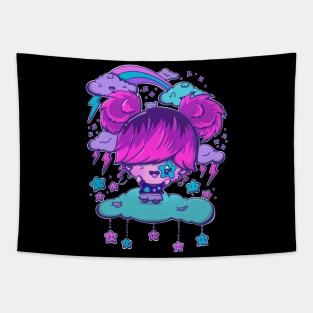 Rock star bubble head cutie Tapestry