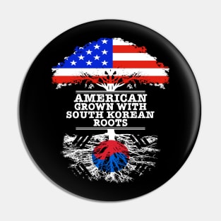 American Grown With South Korean Roots - Gift for South Korean With Roots From South Korea Pin