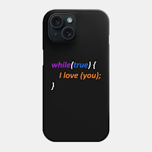 coding i love you Phone Case