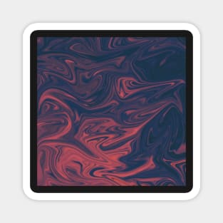 black and Pink Dark Marble Swirl Magnet