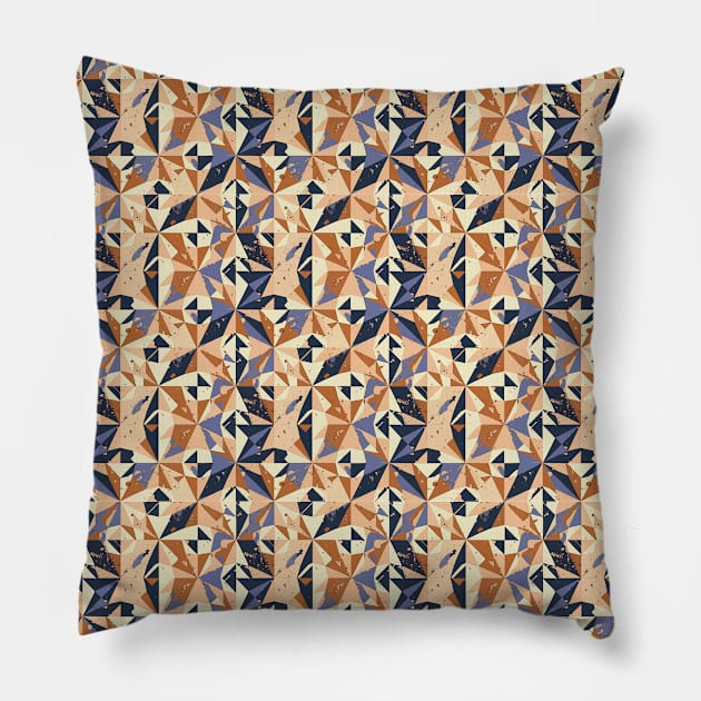 Retro vintage 1960's Pattern Pillow by Tezatoons