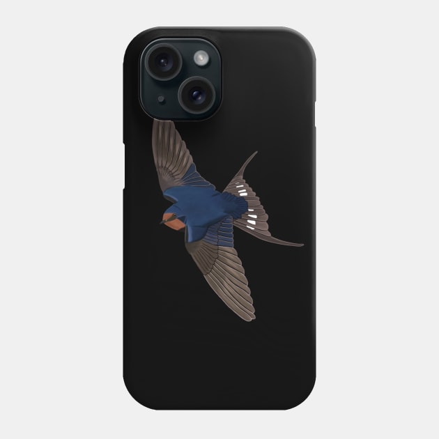 Barn Swallow Bird Watching Birding Ornithologist Gift Phone Case by jzbirds