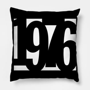 1976 Funky Overlapping Reverse Numbers for Dark Backgrounds Pillow