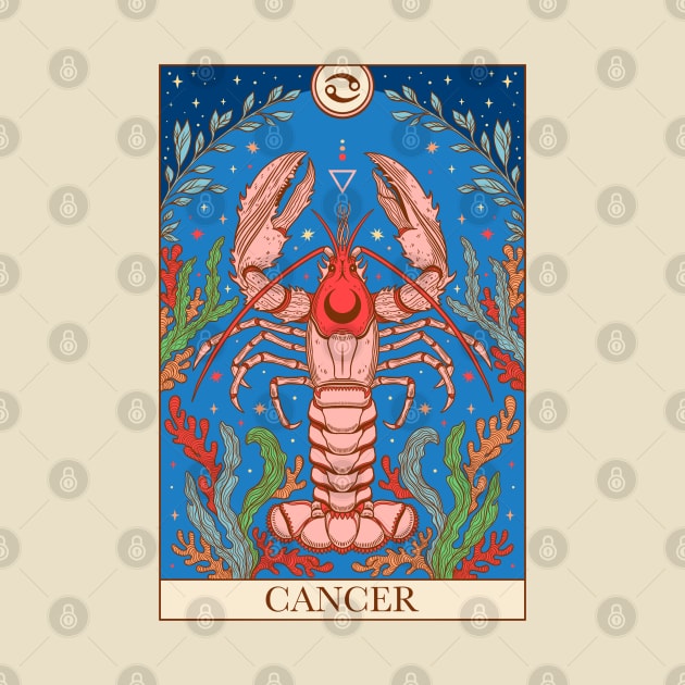 Zodiac sign tarot card Cancer by OccultOmaStore