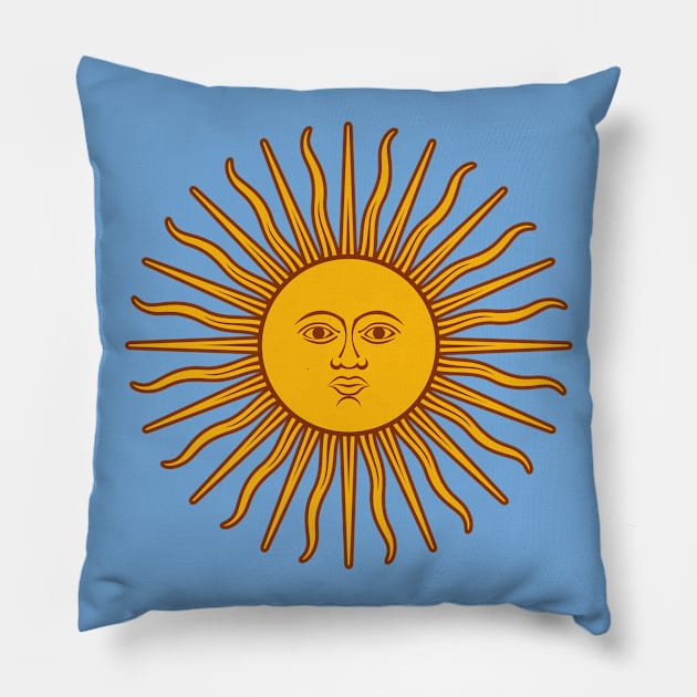 Argentina sun Pillow by Designzz