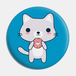 Cute Donut Cat T-Shirt Pin