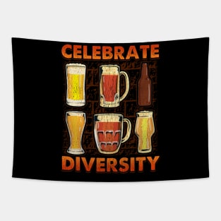 Celebrate Diversity Craft Beer Gifts Drinking Beer Brewery Tapestry