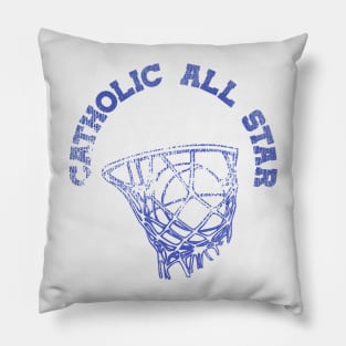 Vintage Catholic All Star Basketball Practice Tee Pillow