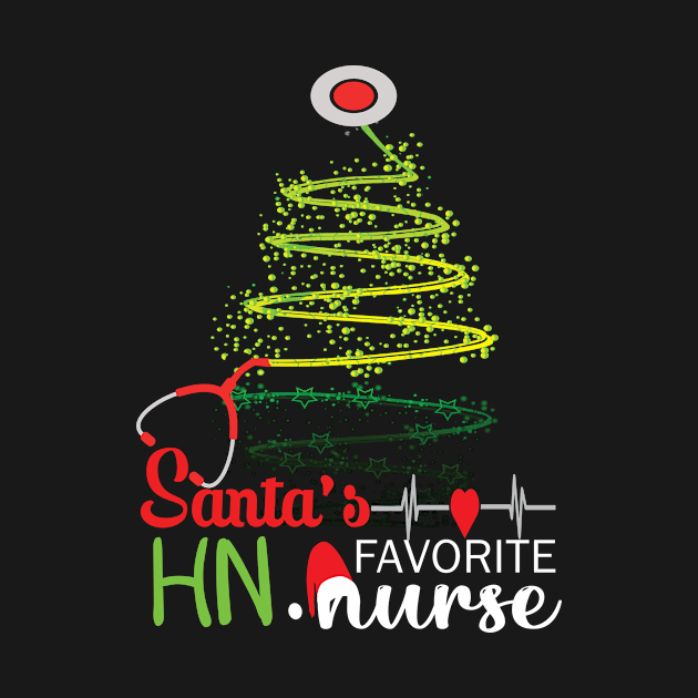 Santa's Favorite HN Nurse.. HN Nurse christmas gift by DODG99