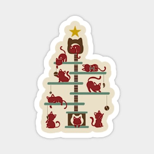 Christmas Tree - House Cats Magnet