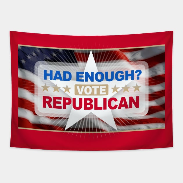 Had Enough Vote Republican Tapestry by Dale Preston Design