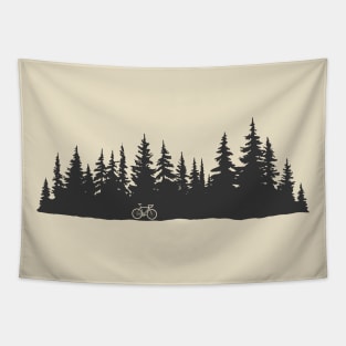 Cycling Pine Tree Forest Tapestry