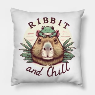 Ribbit and Chill Capybara with Frog Pillow