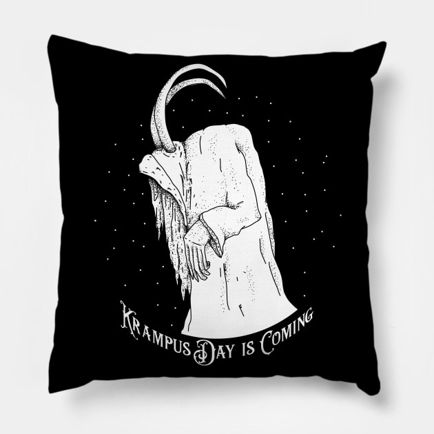 Krampus Day is Coming Pillow by letnothingstopyou