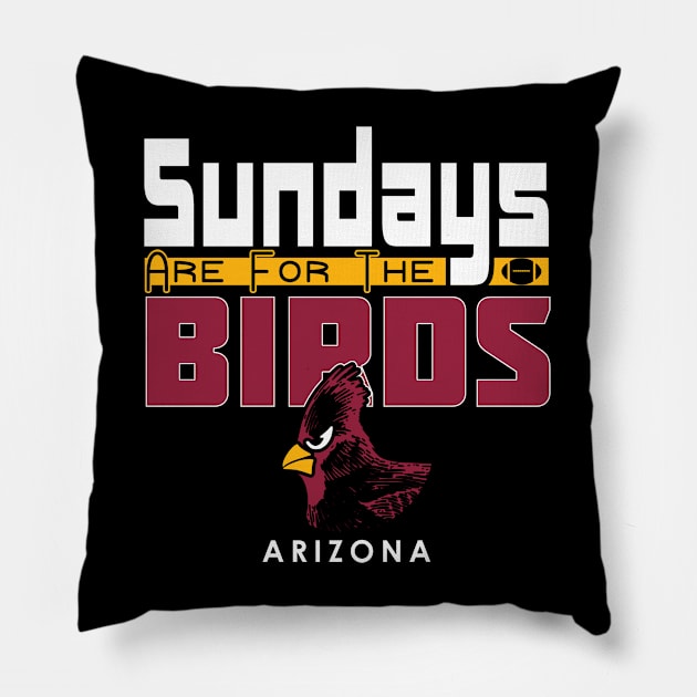 Arizona Football - Sundays Are For The Birds Funny Pillow by FFFM